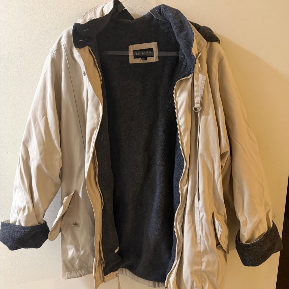 Women’s Tan Coat with Grey Lining